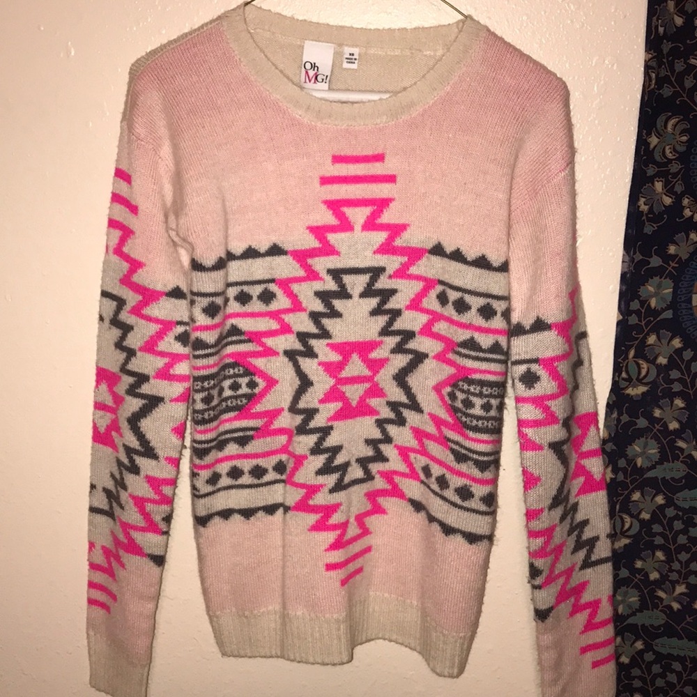 tribal print sweater